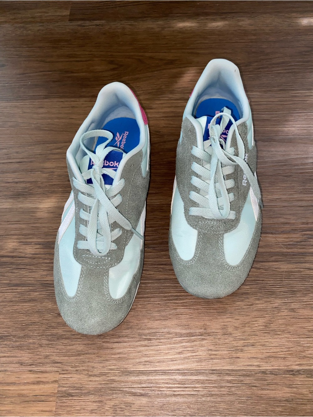 Reebok Retro Runner Sneakers in Light Green, Mint & Pink